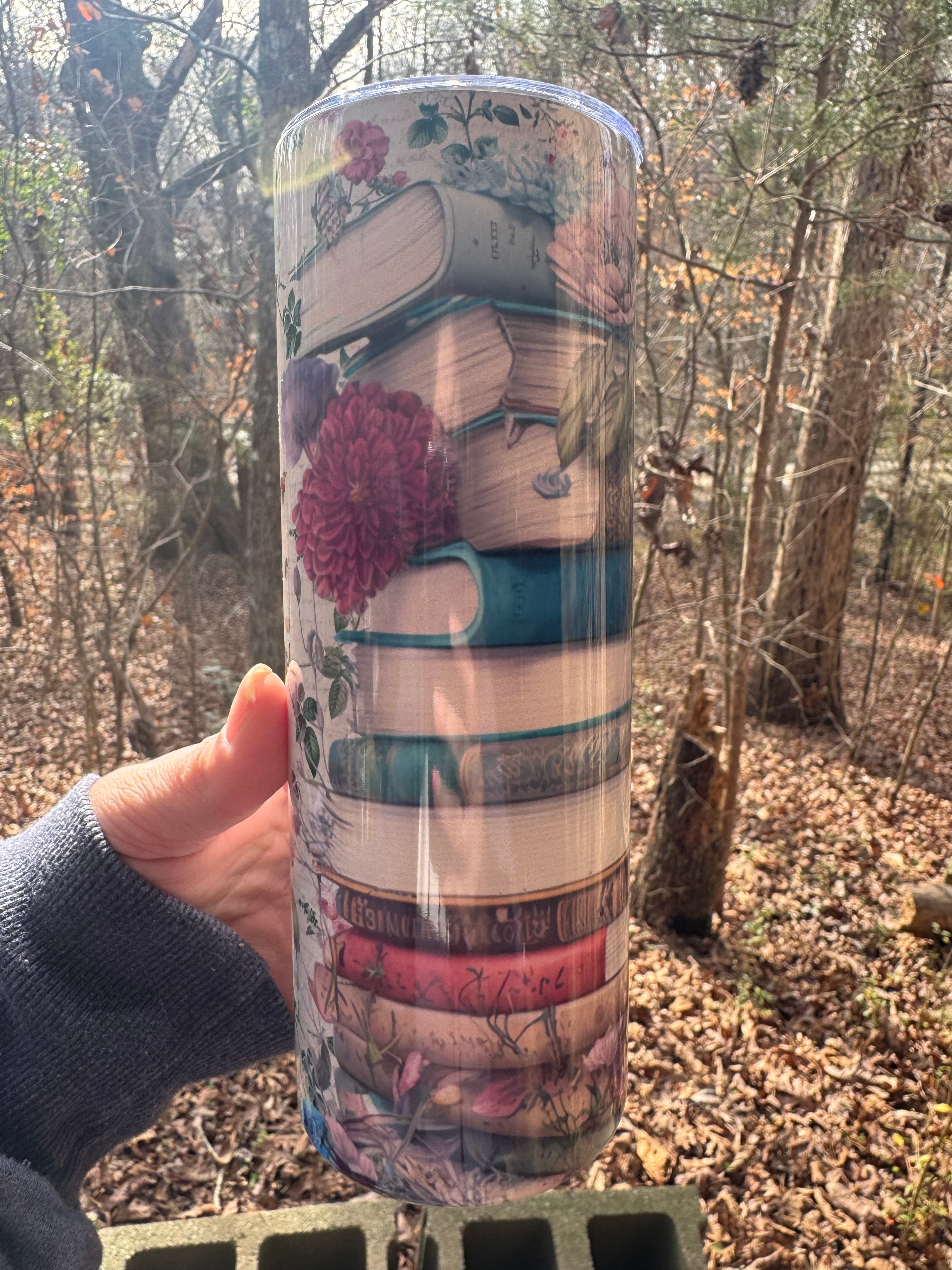 Floral Books 20oz Tumbler