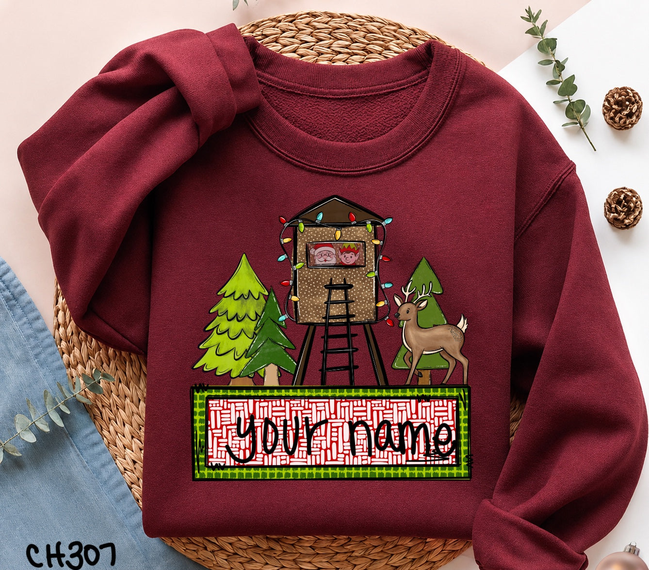 Ch307 reindeer stand personalized