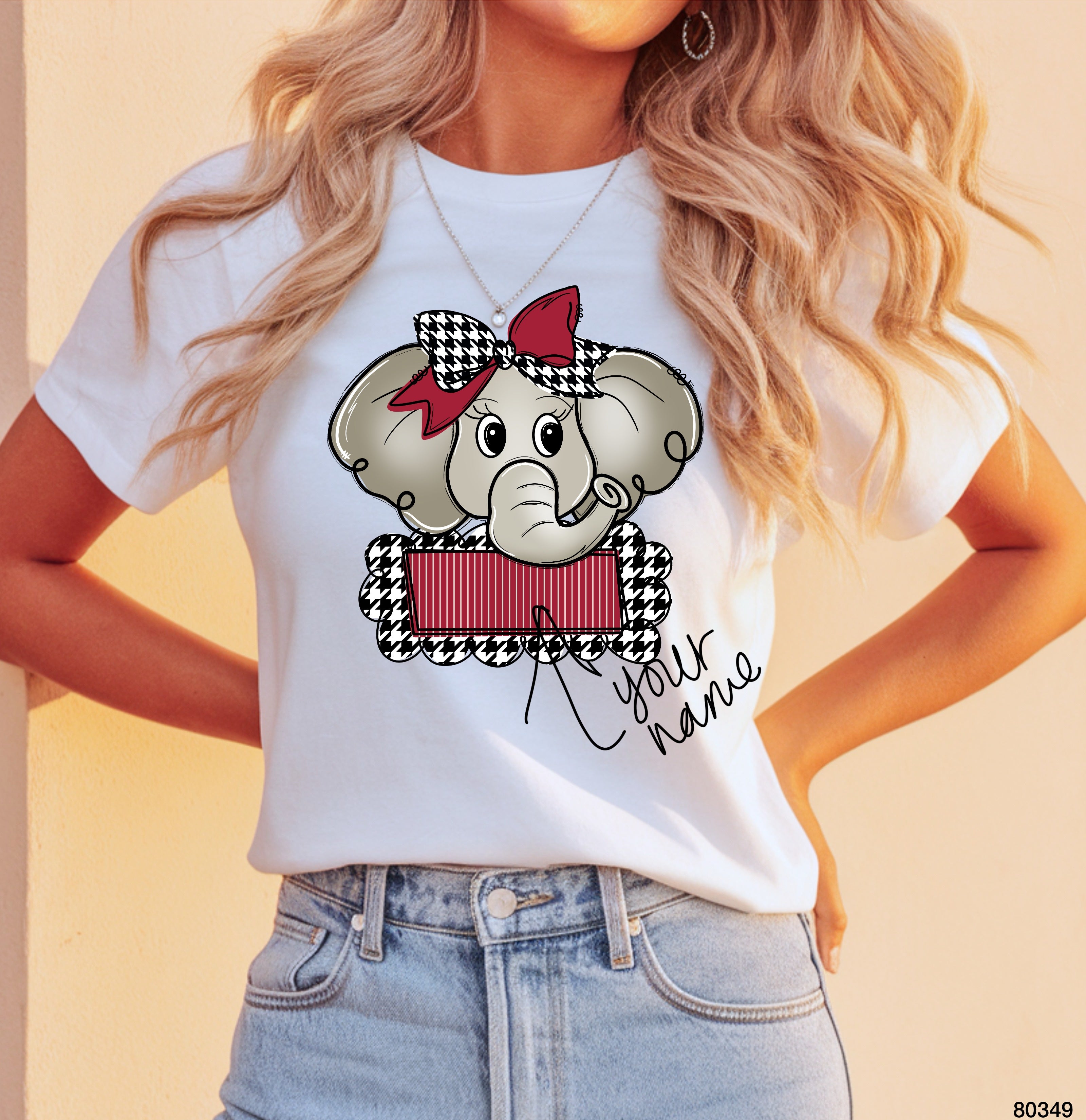 80349 PERSONALIZED ELEPHANT GIRL