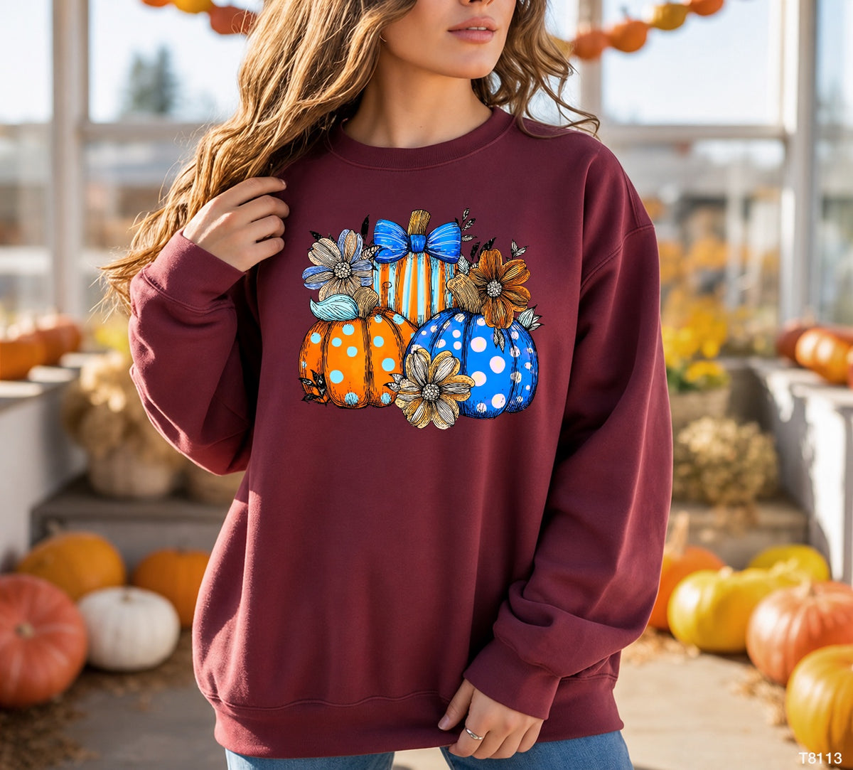 ORANGE AND BLUE PUMPKINS