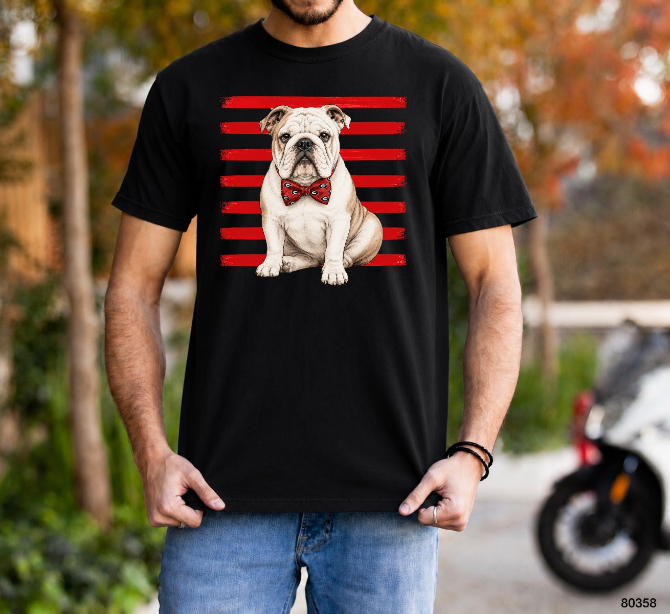 80358 BULLDOG BOW TIE