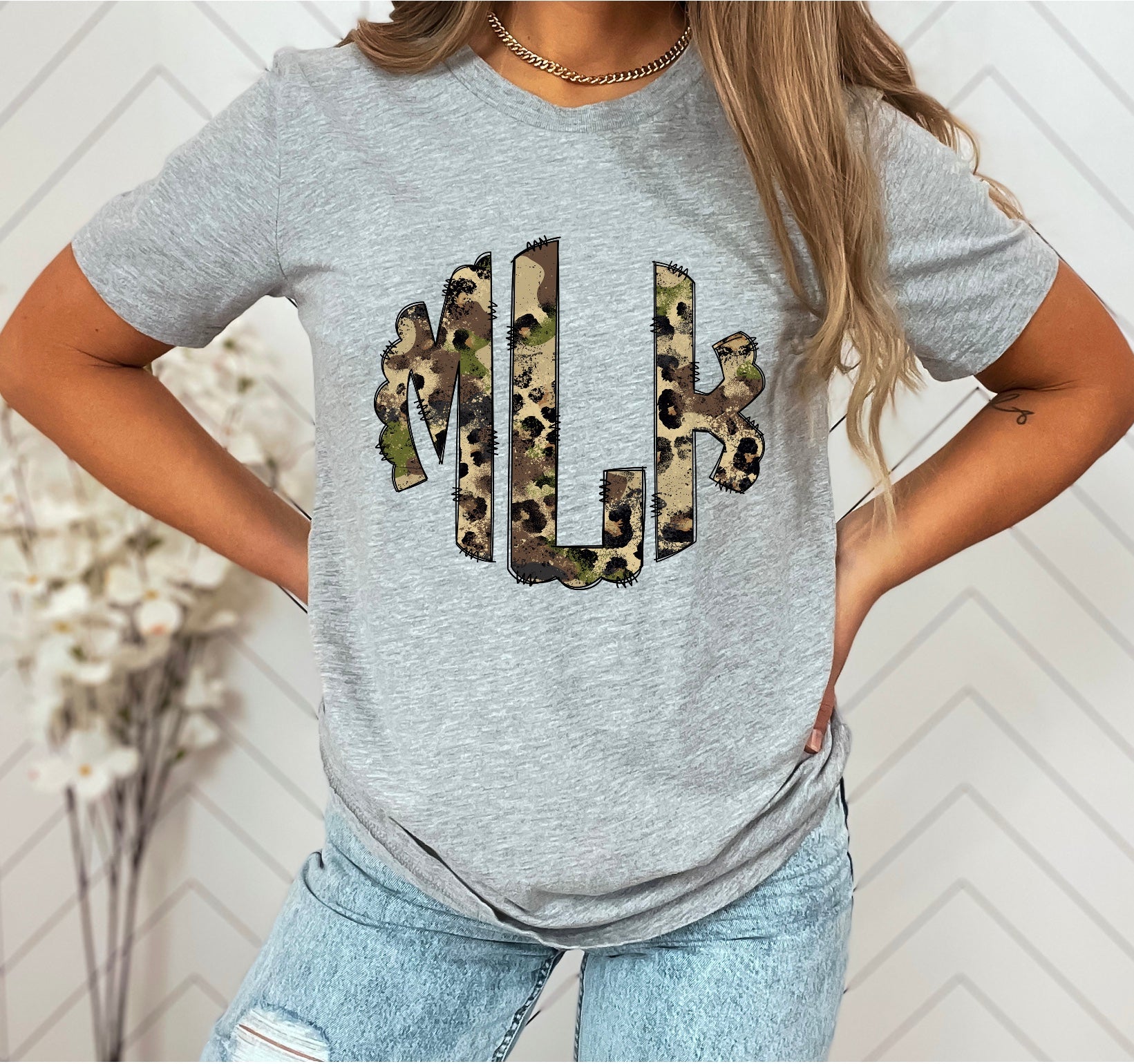 Cheetah Camo Scalloped