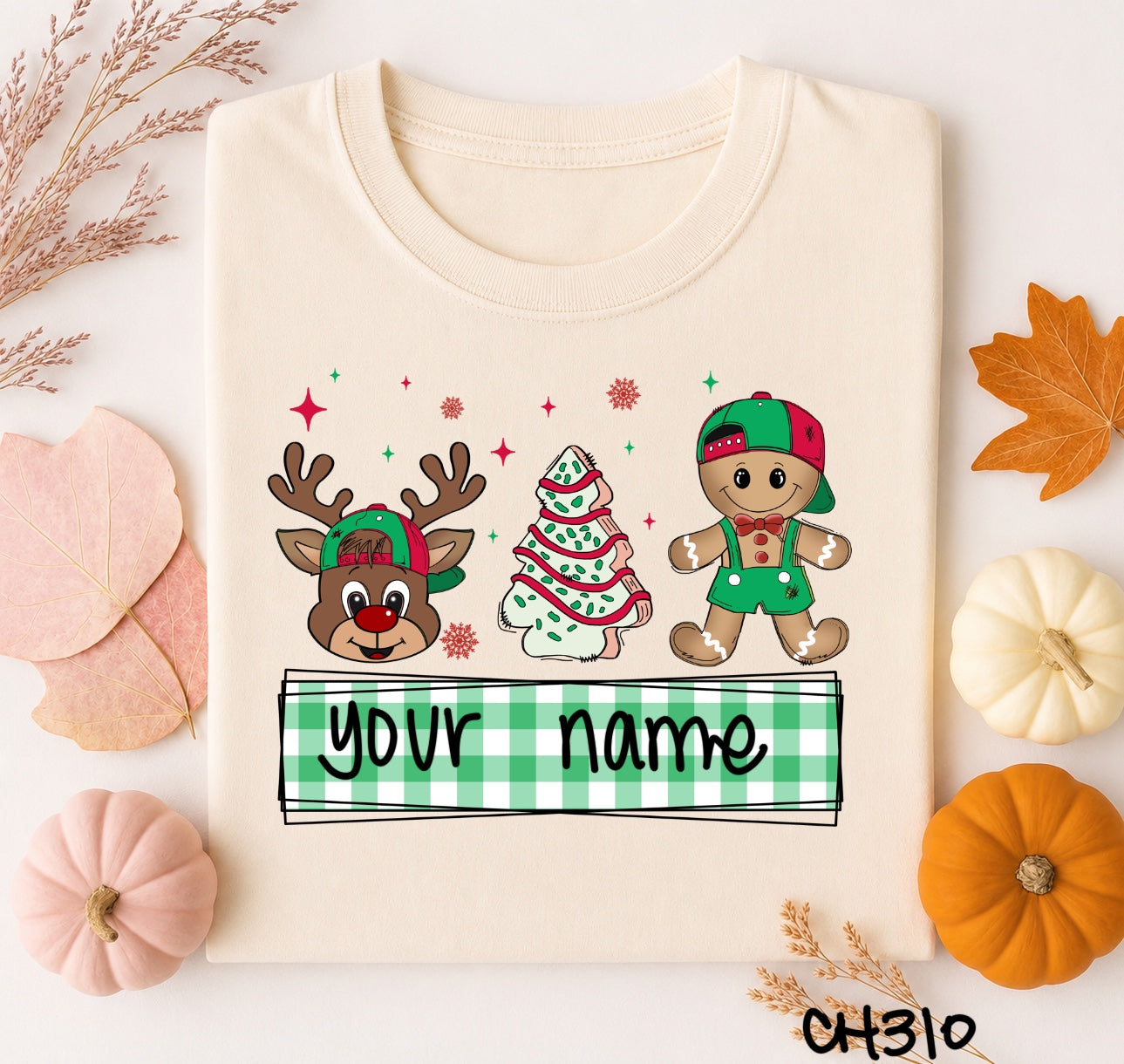 Ch310 gingerbread boy personalized