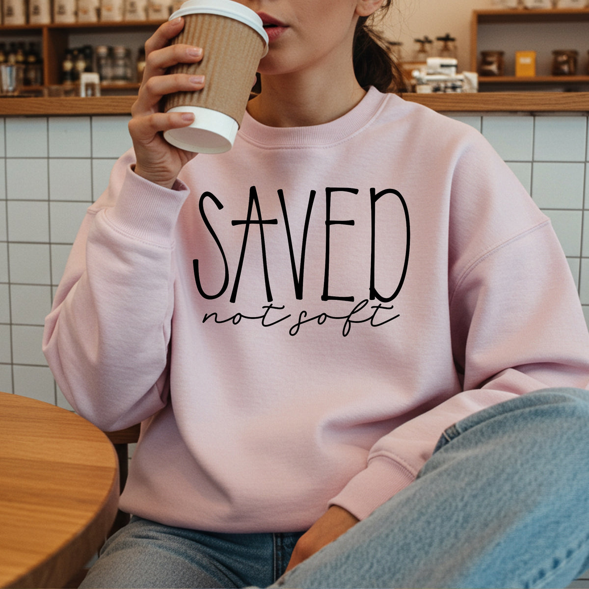 SAVED NOT SOFT IN BLACK