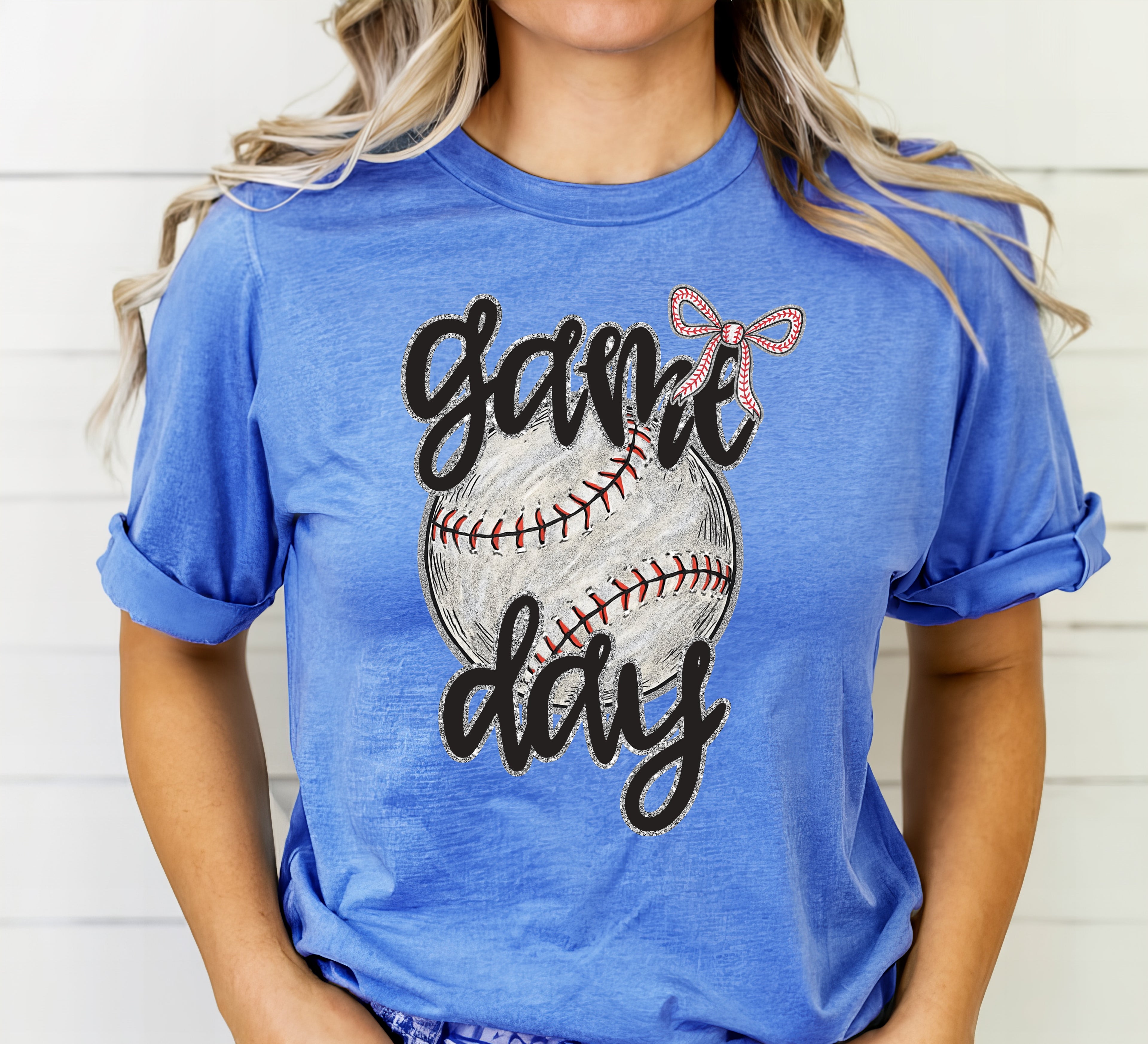 83116 BASEBALL GAME DAY BOW