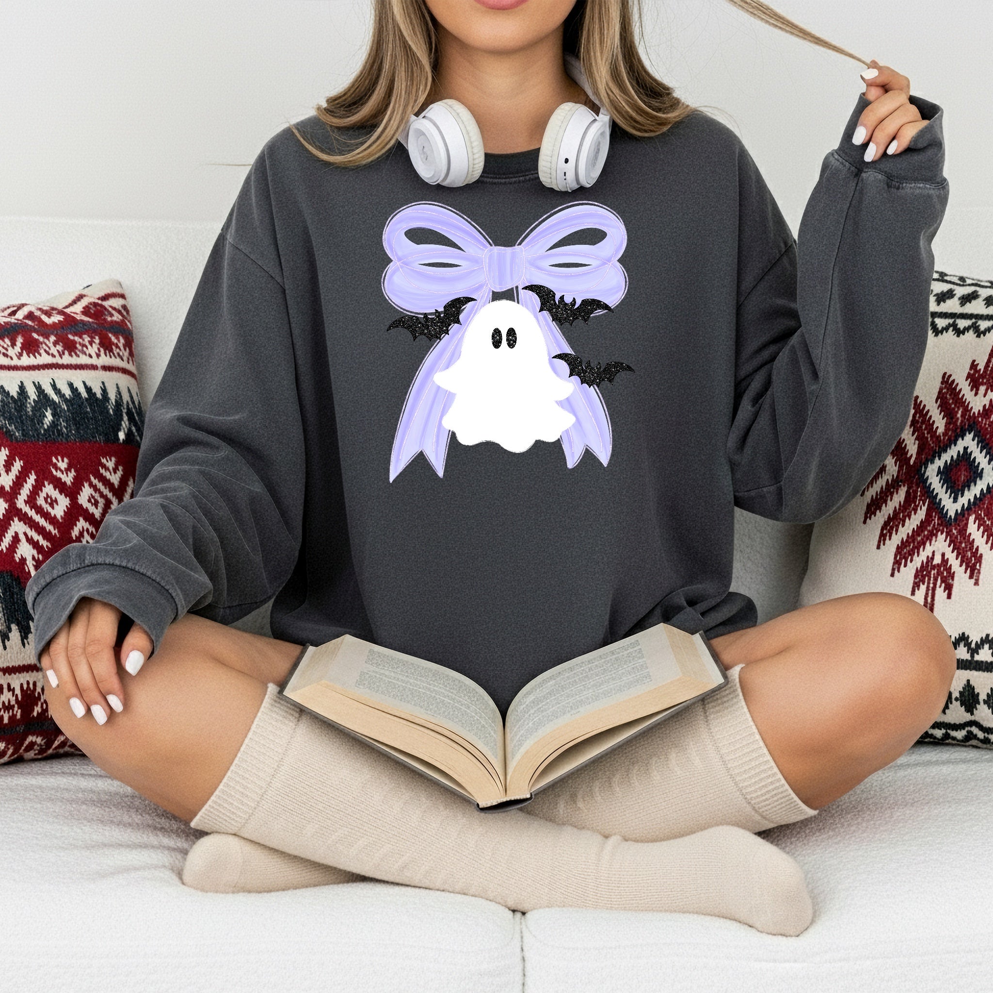 PURPLE BOW GHOSTY GIRL