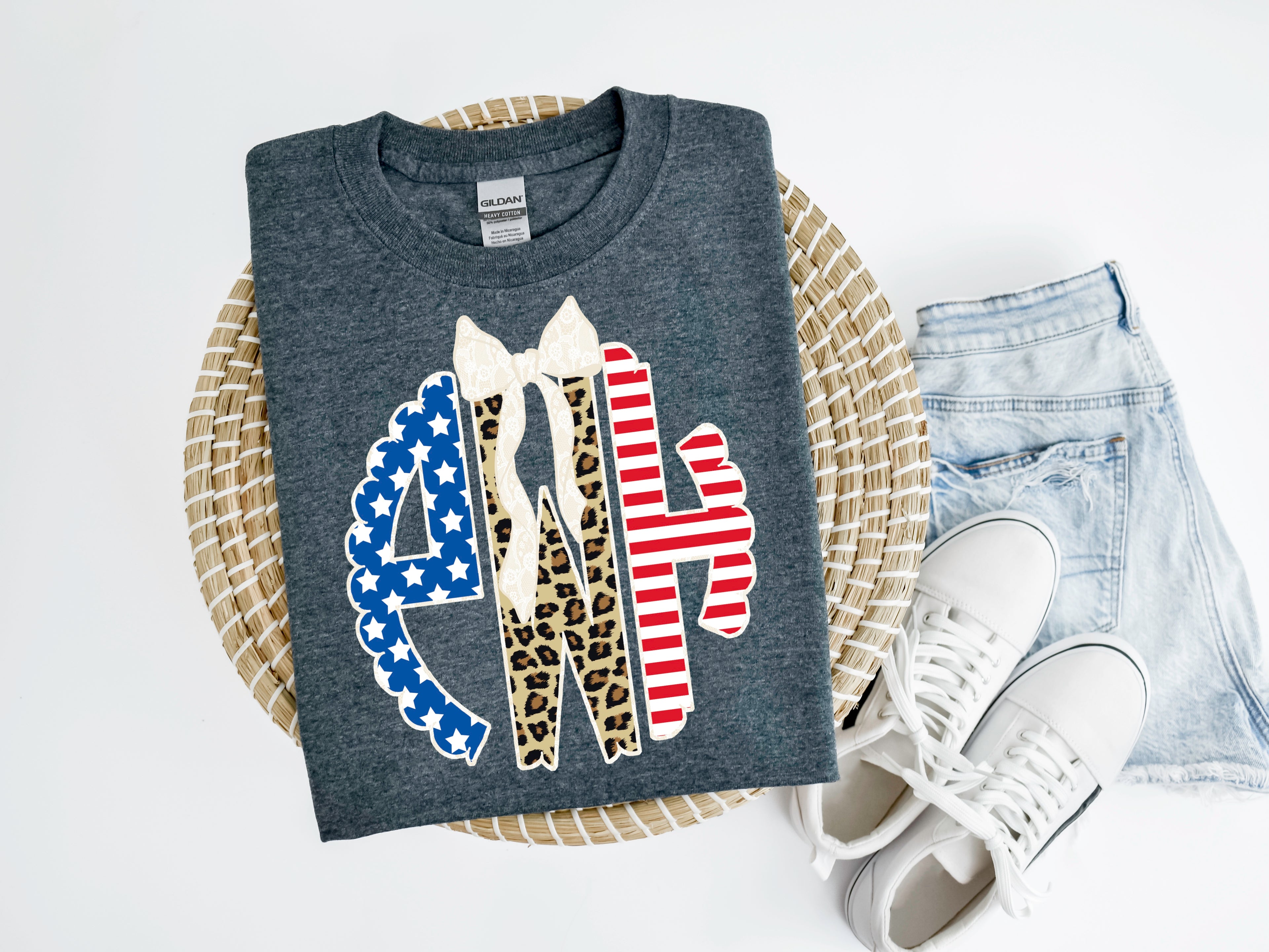 Patriotic Ivory Lace Scalloped