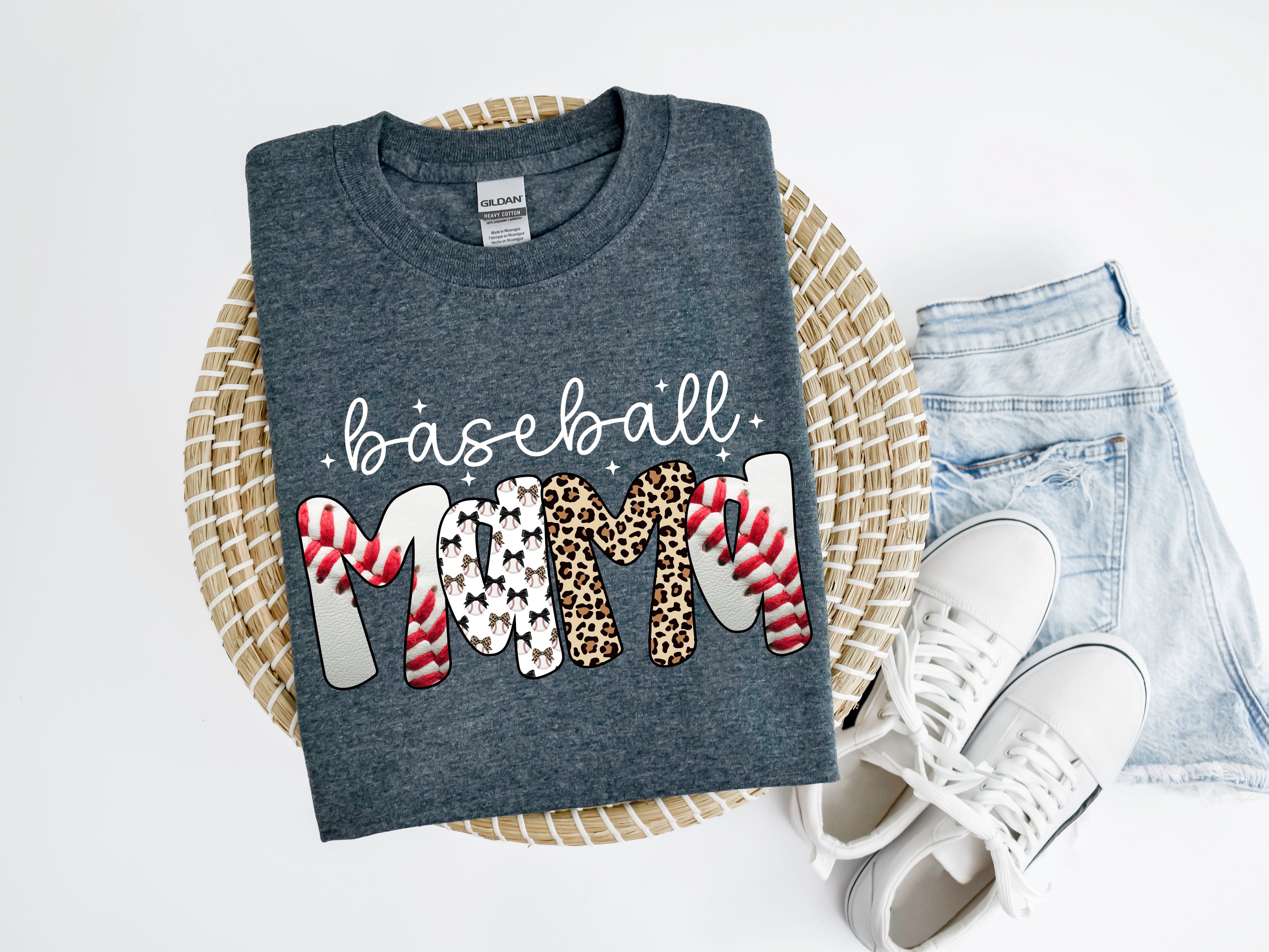 Baseball Mama [white] DTF