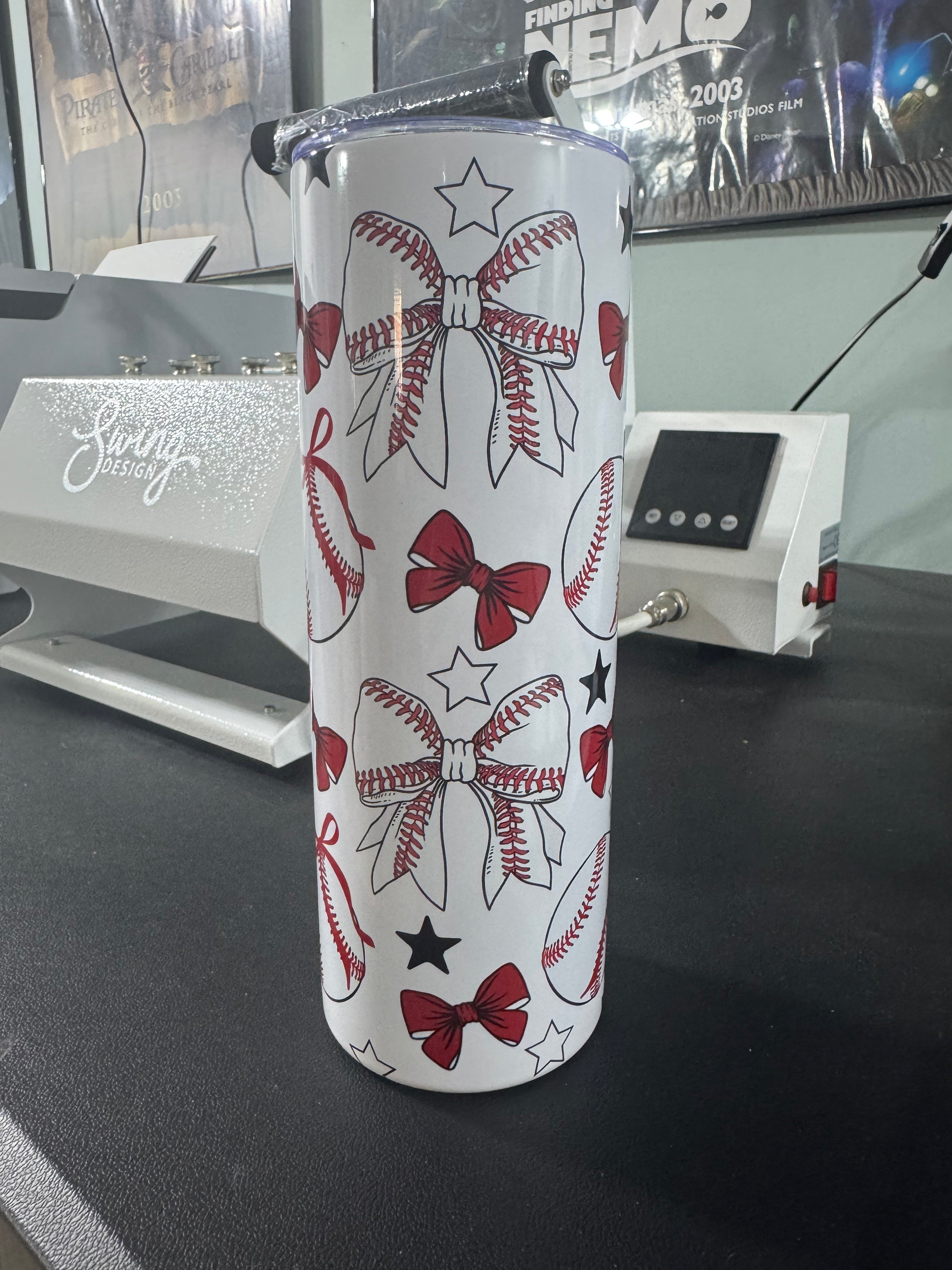 Baseball + Bows 20oz Tumbler
