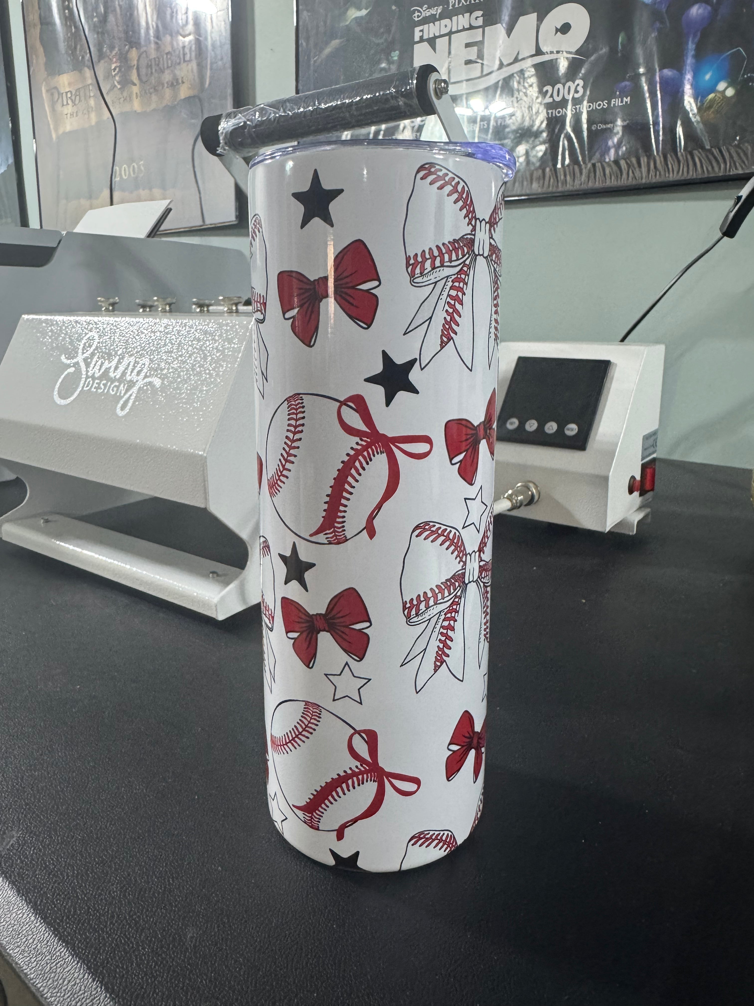 Baseball + Bows 20oz Tumbler