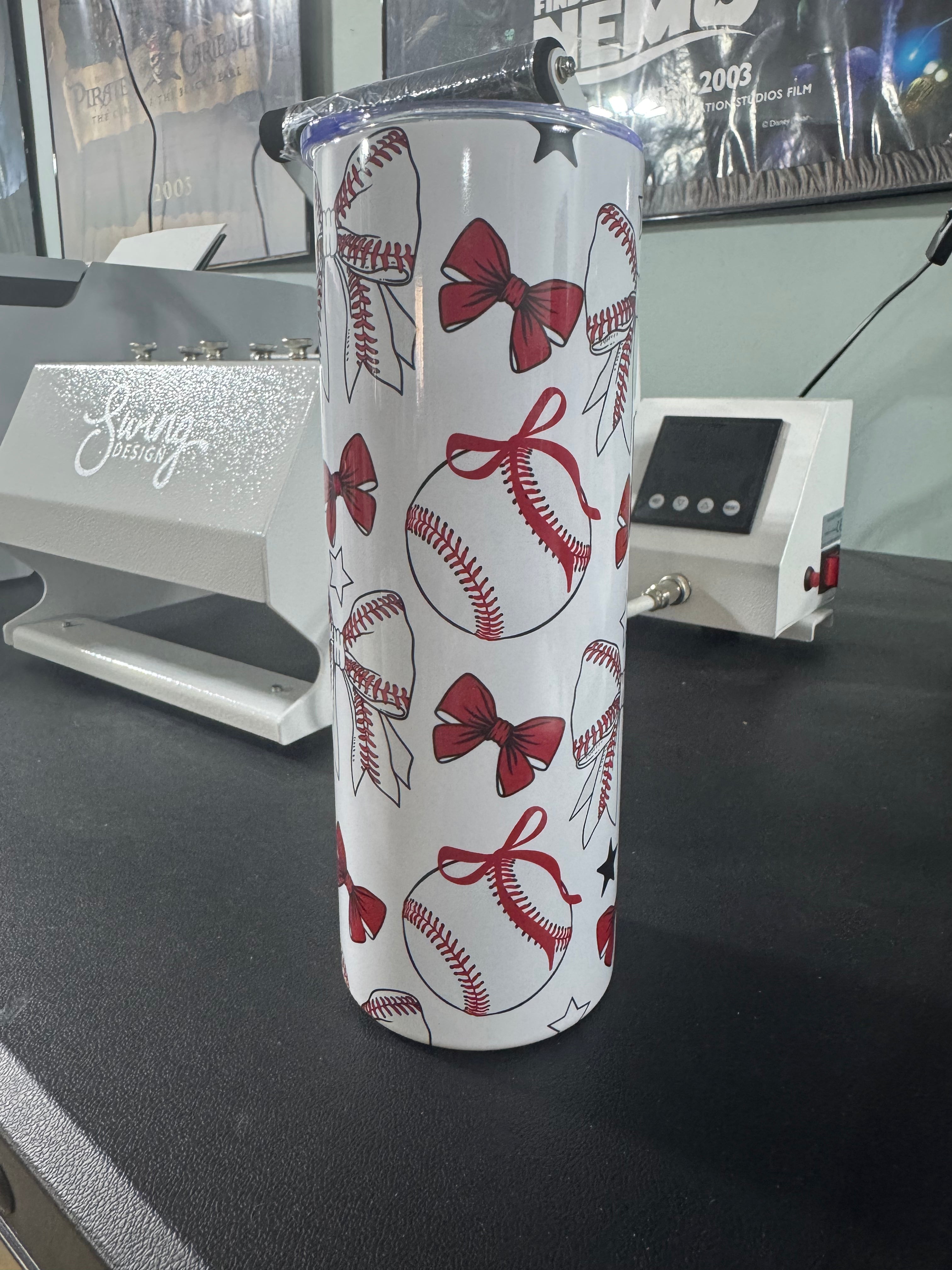 Baseball + Bows 20oz Tumbler