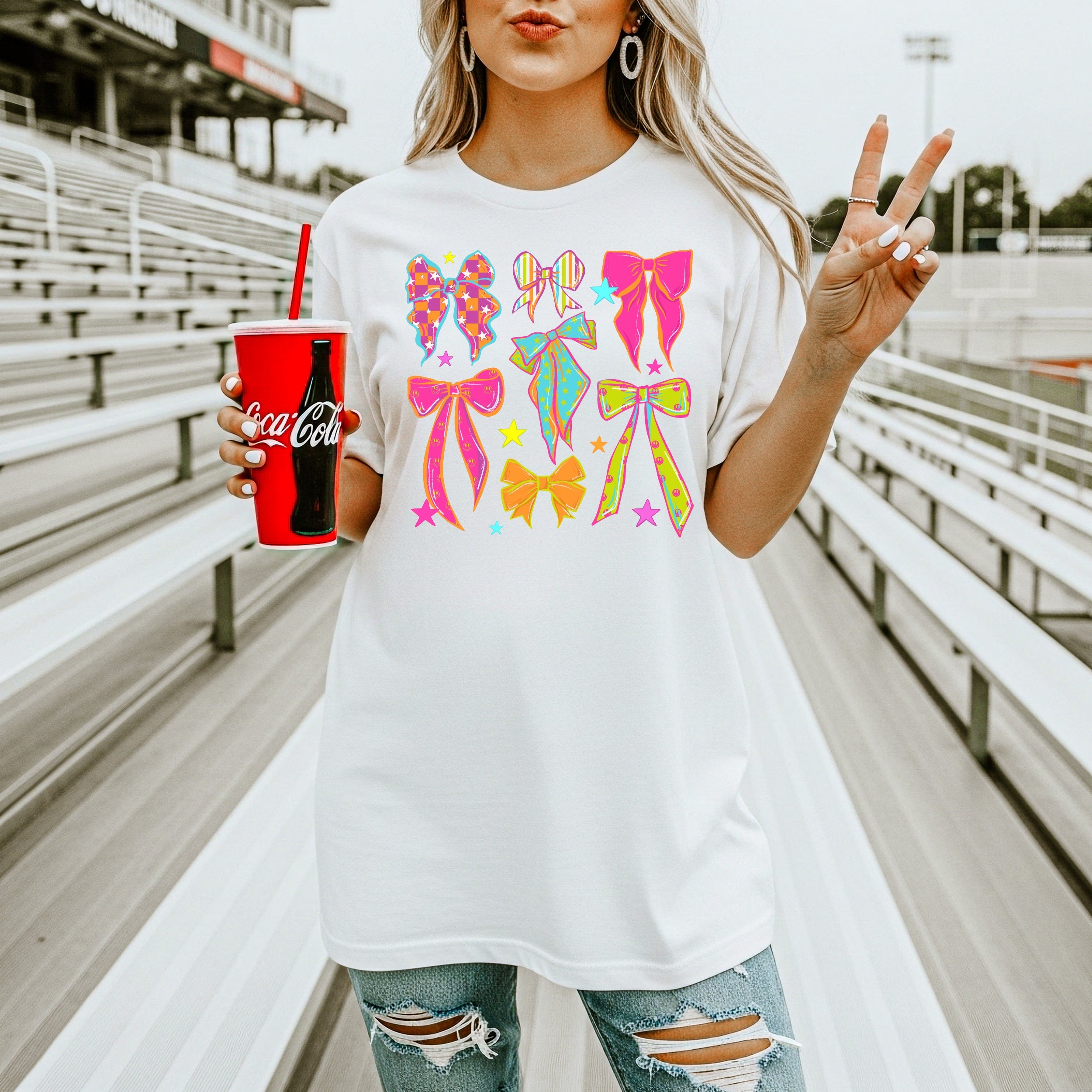 DTF NEON BOWS