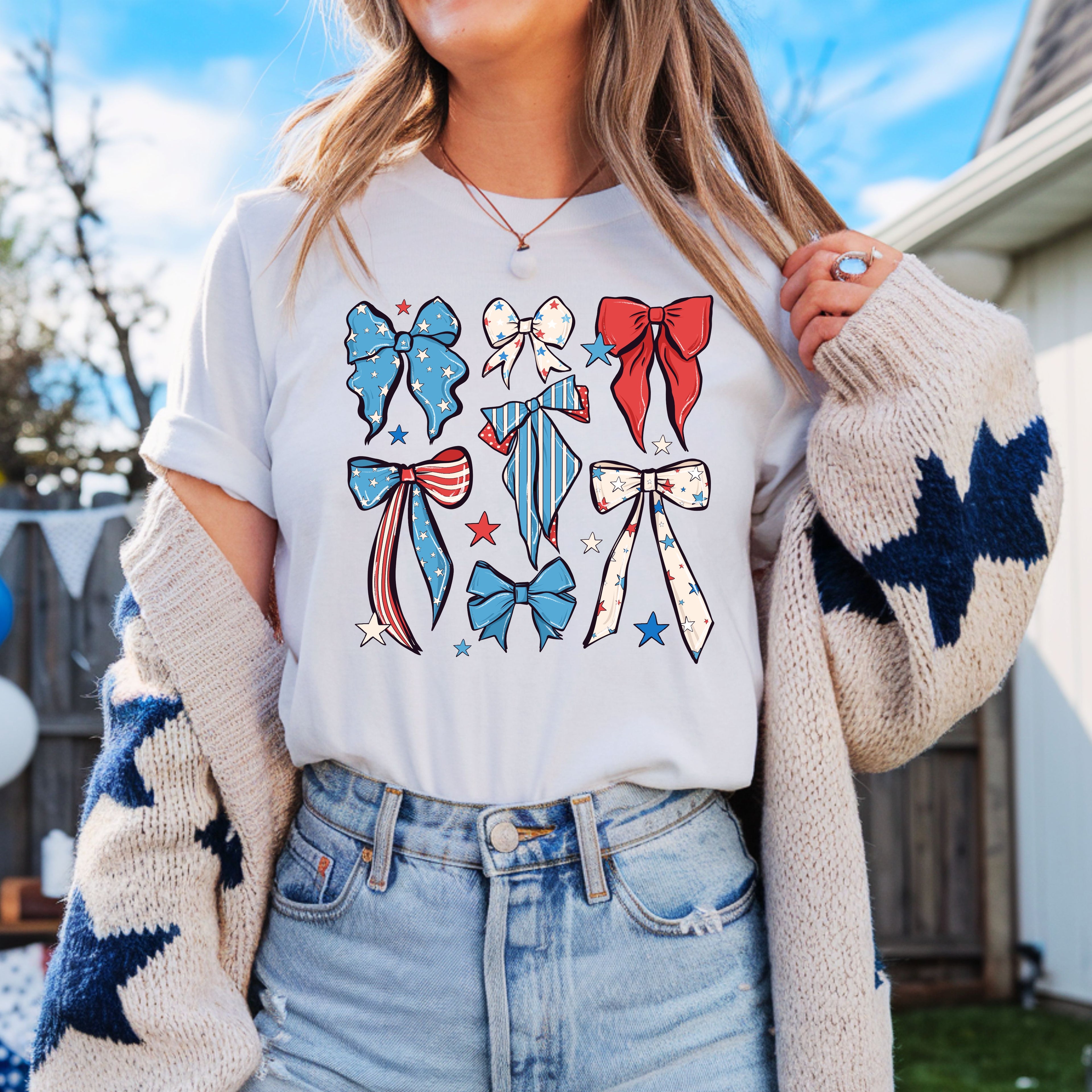 DTF PATRIOTIC BOWS