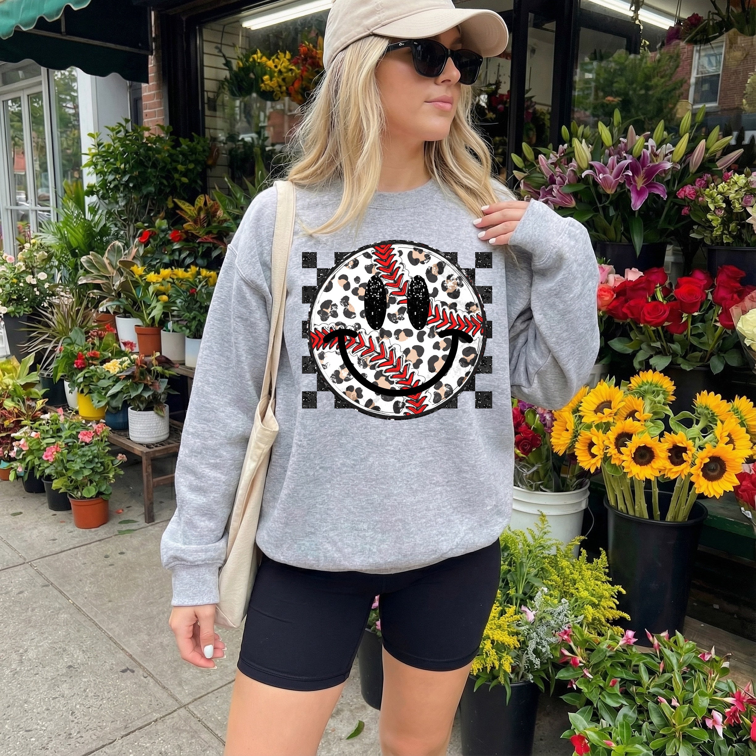 DTF LEOPARD SMILEY BASEBALL