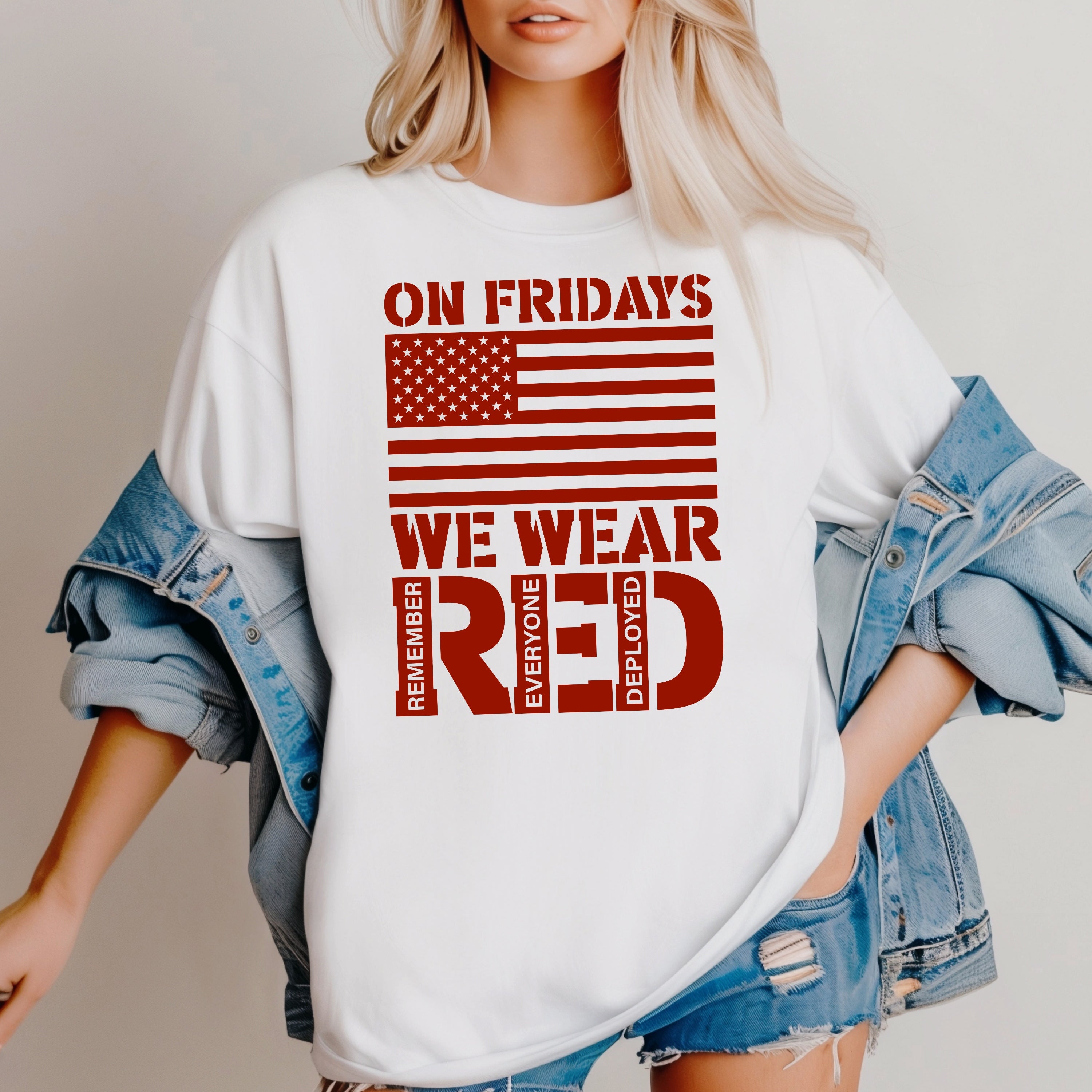 DTF ON FRIDAYS WE WEAR RED