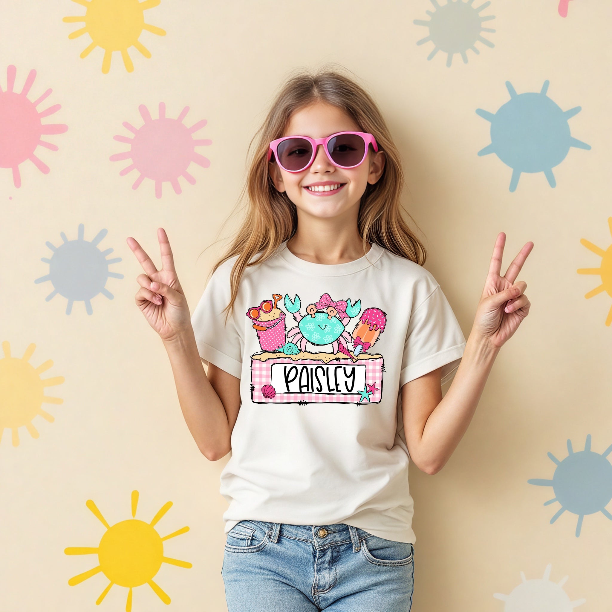 GIRL - BEACHY - PERSONALIZED