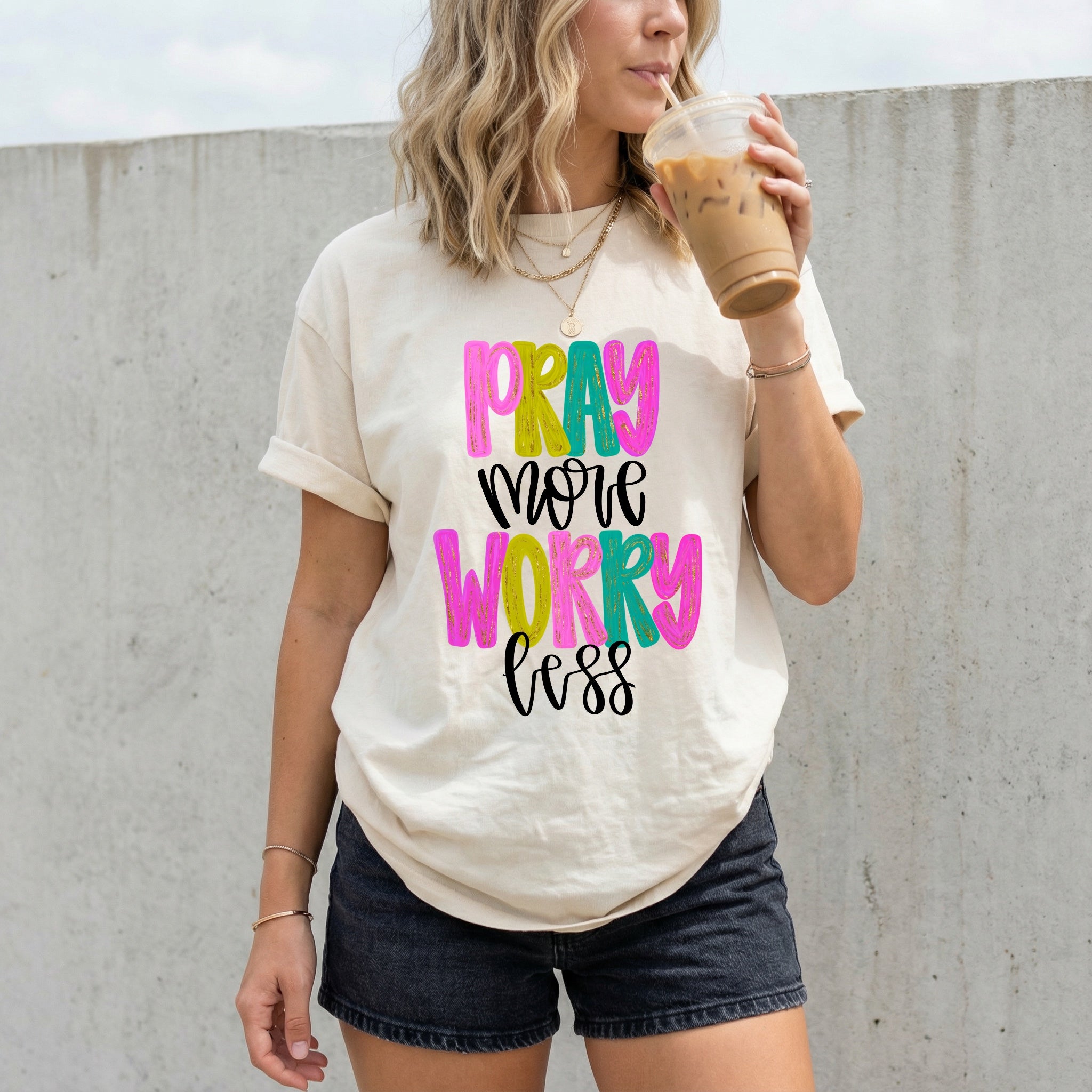 DTF Pray More Worry Less 2-054