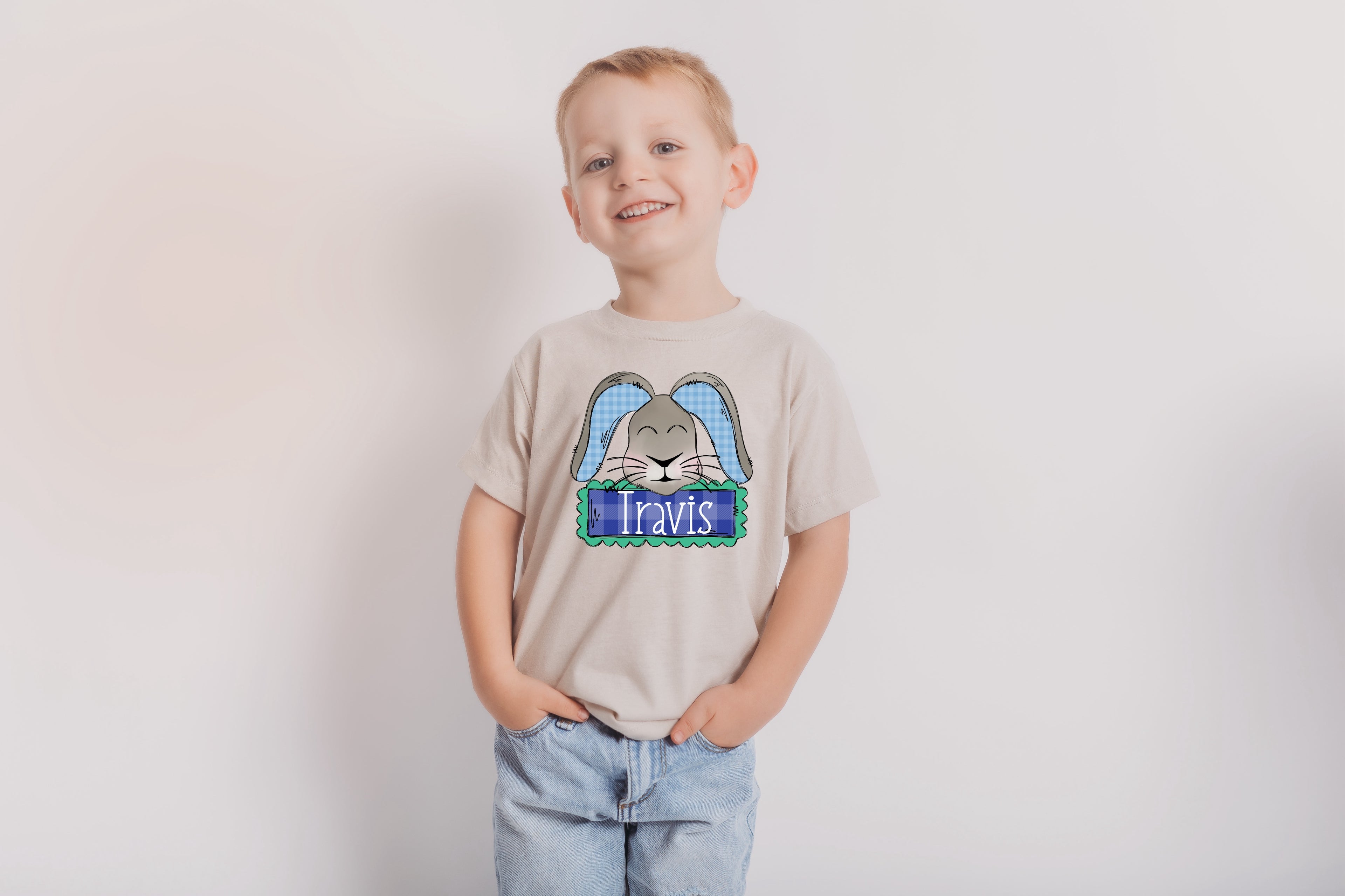 DTF Boy Bunny Personalized 4-148