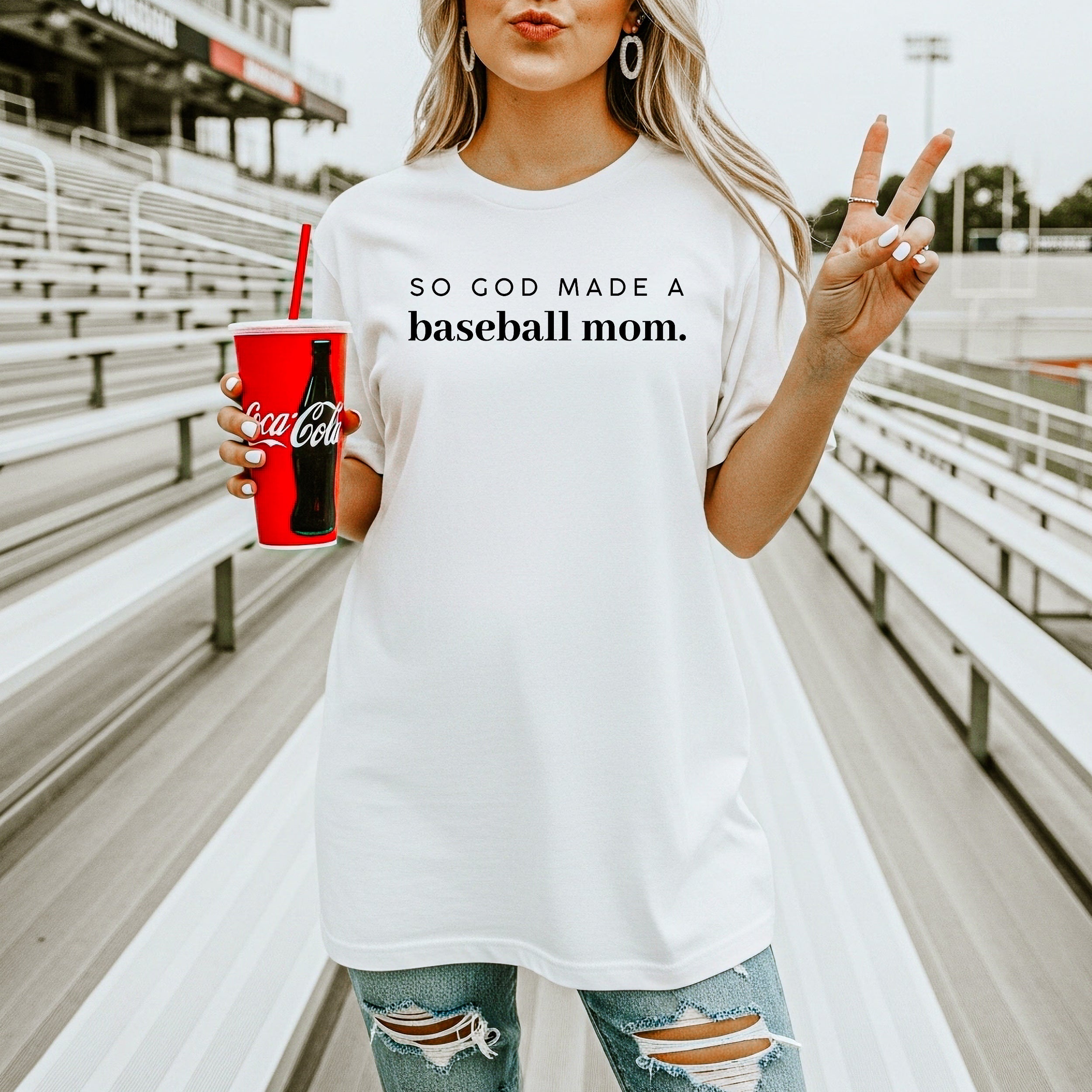 DTF So God Made A Baseball Mom 4-129