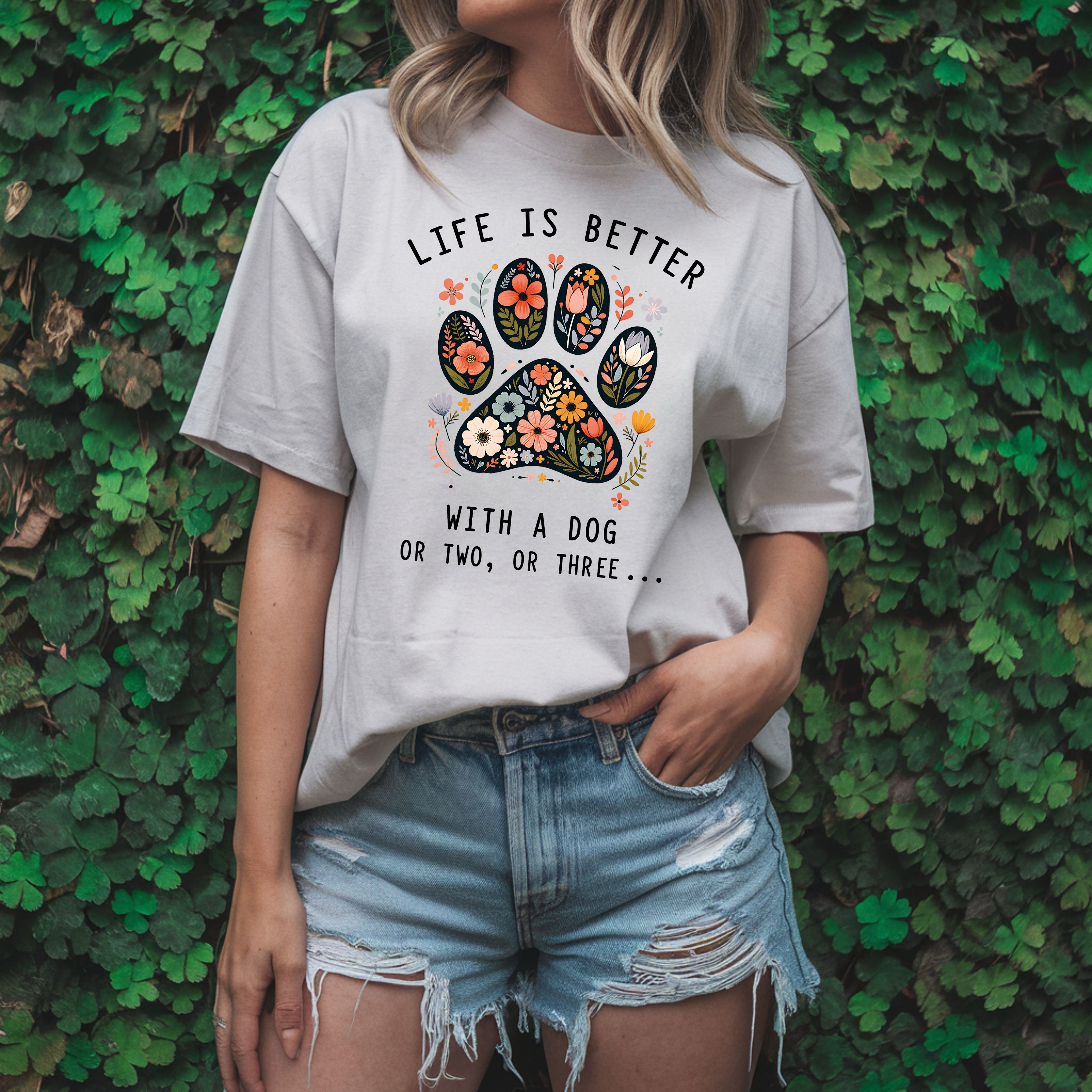 DTF Life Is Better With A Dog BLACK 4-087